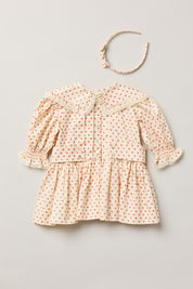 Baby Piano Dress Windsor Flower - Designed by Ingrid Lewis - Strawberries & Cream