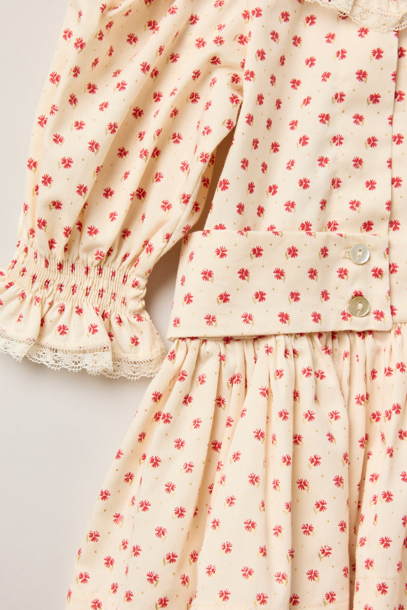 Baby Piano Dress Windsor Flower - Designed by Ingrid Lewis - Strawberries & Cream