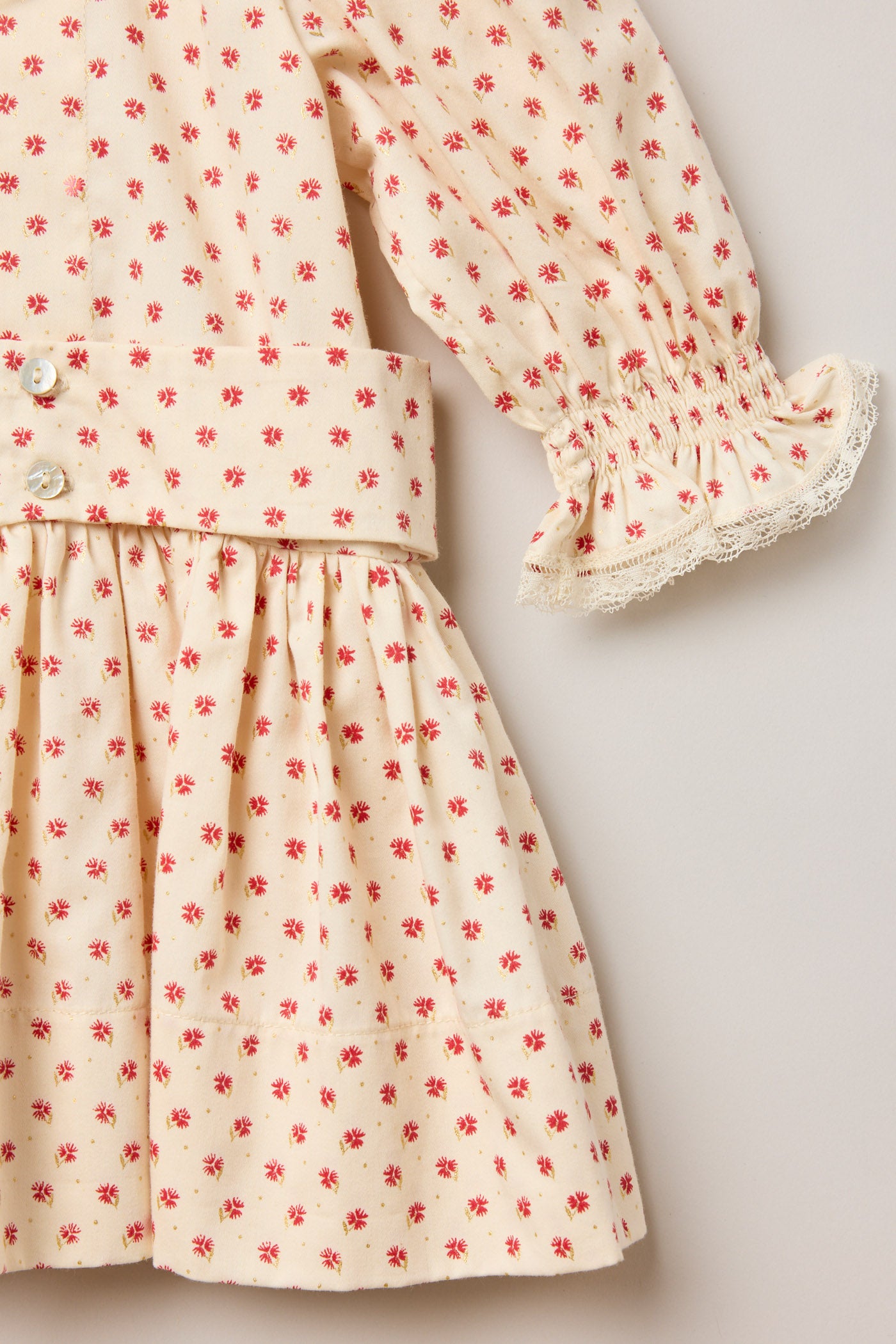 Baby Piano Dress Windsor Flower - Designed by Ingrid Lewis - Strawberries & Cream