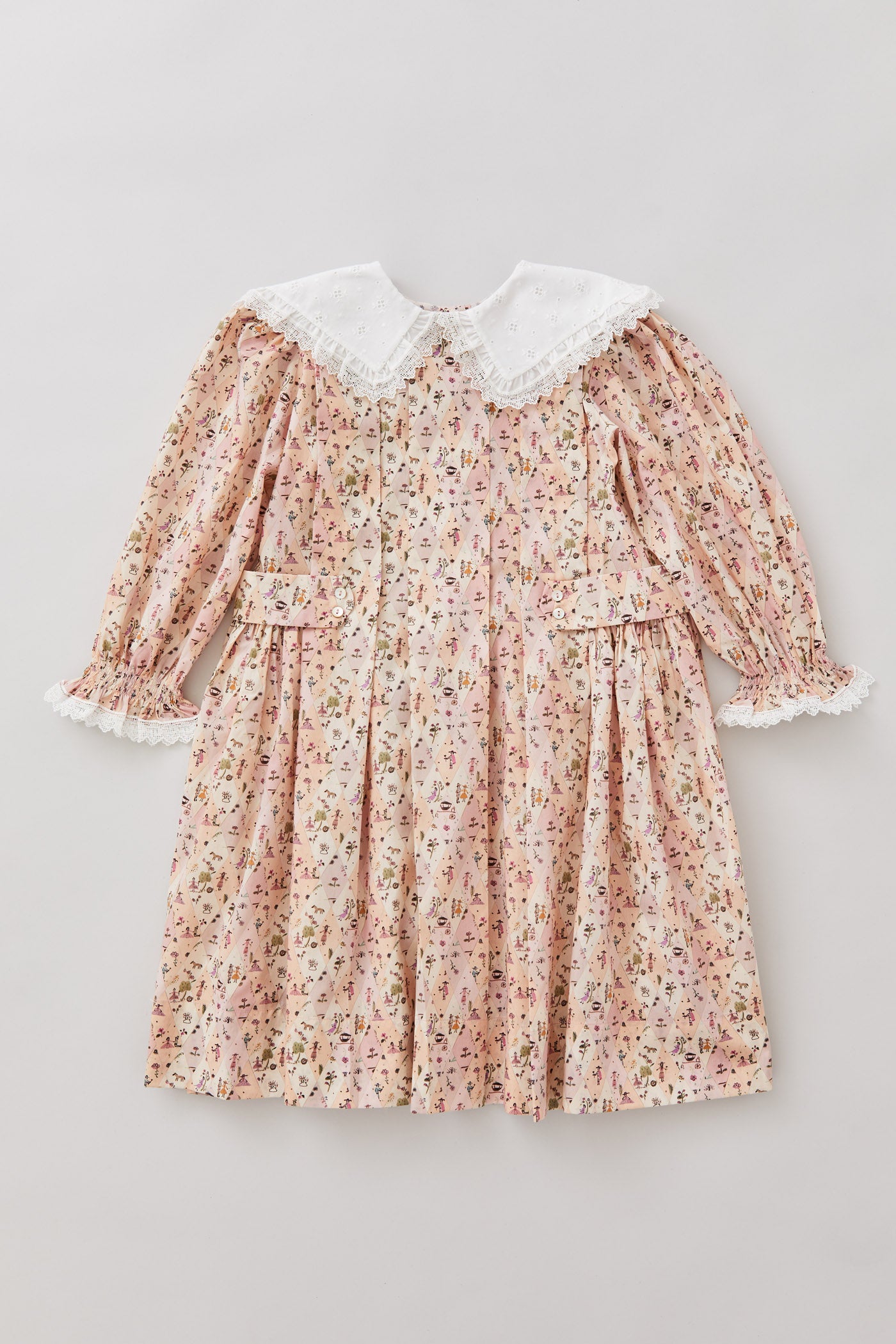 Piano Dress Picnic Love Liberty Print - Designed by Ingrid Lewis - Strawberries & Cream