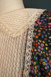 Pleated Dress Dark Floral Liberty - Designed by Ingrid Lewis - Strawberries & Cream