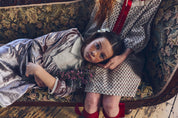 Pleated Dress in Pink Velvet - Designed by Ingrid Lewis - Strawberries & Cream