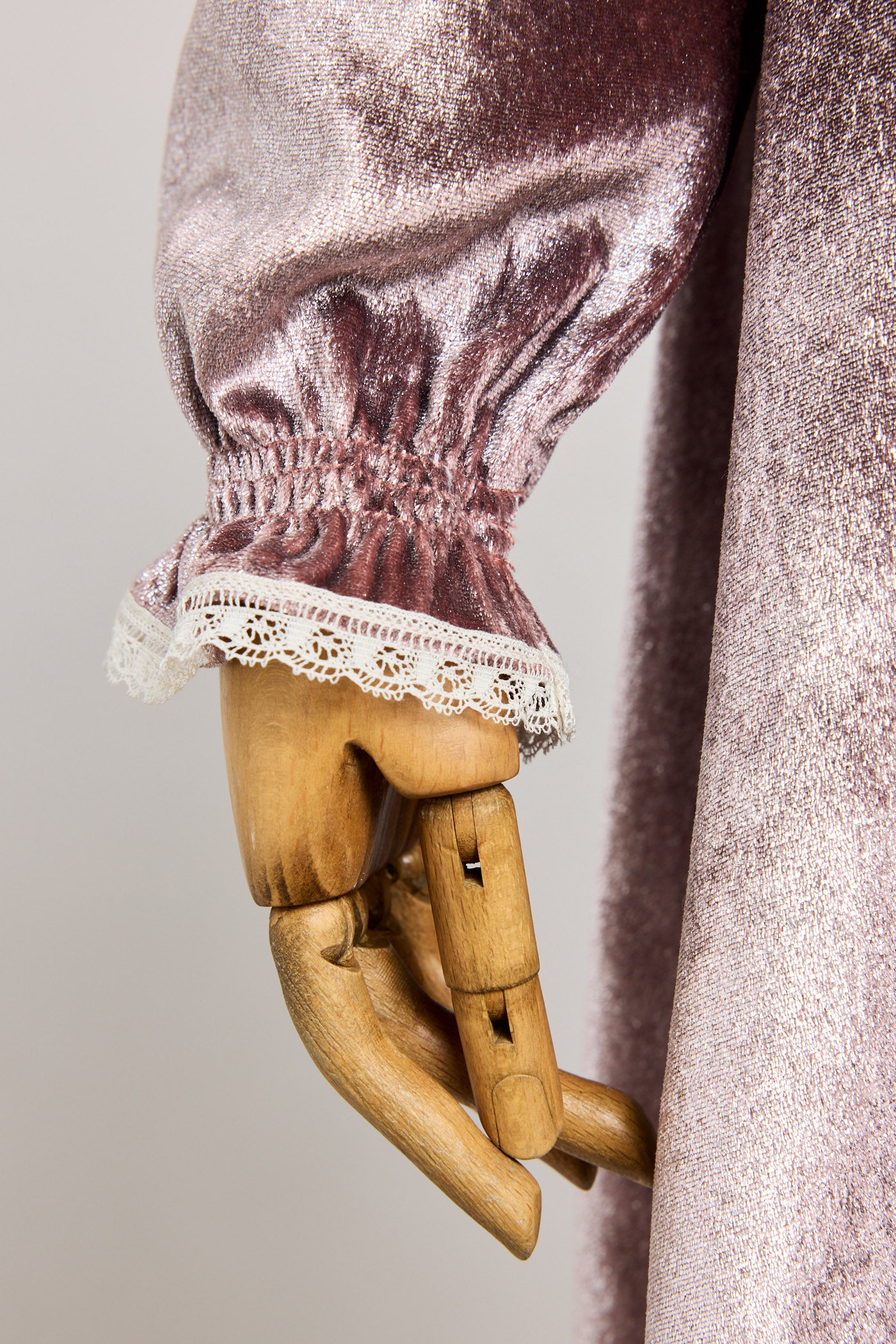 Pleated Dress in Pink Velvet - Designed by Ingrid Lewis - Strawberries & Cream