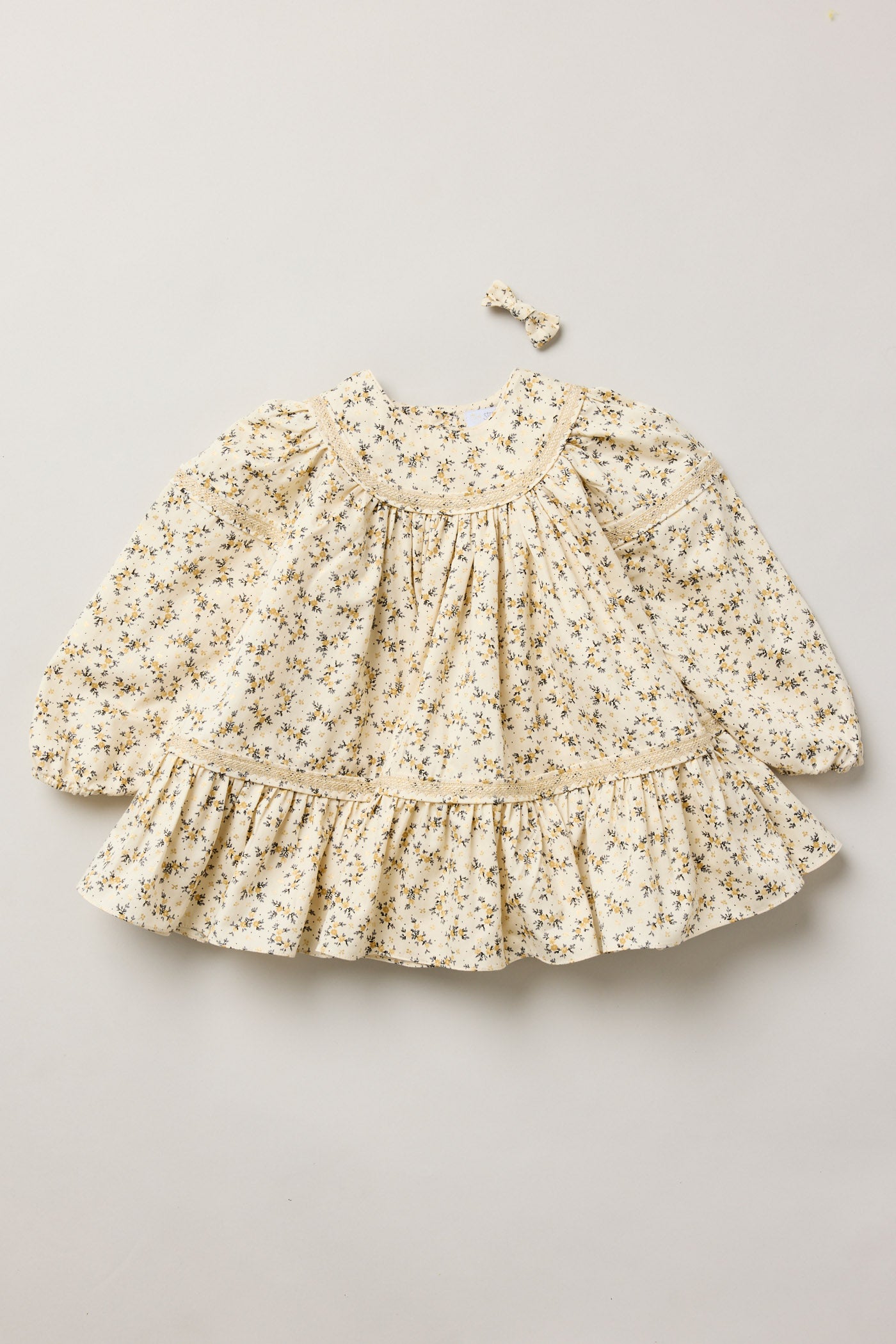 Baby Plumcake Dress Golden Blossom - Designed by Ingrid Lewis - Strawberries & Cream
