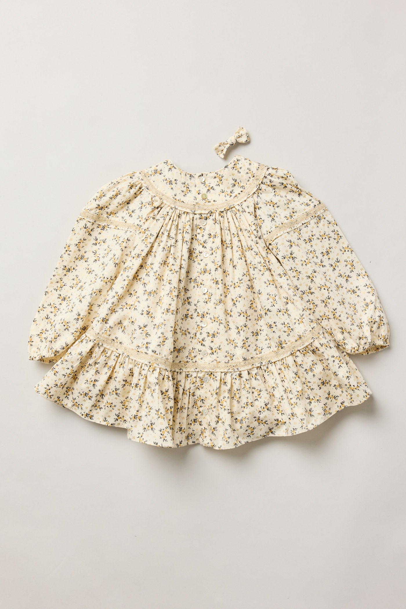 Baby Plumcake Dress Golden Blossom - Designed by Ingrid Lewis - Strawberries & Cream