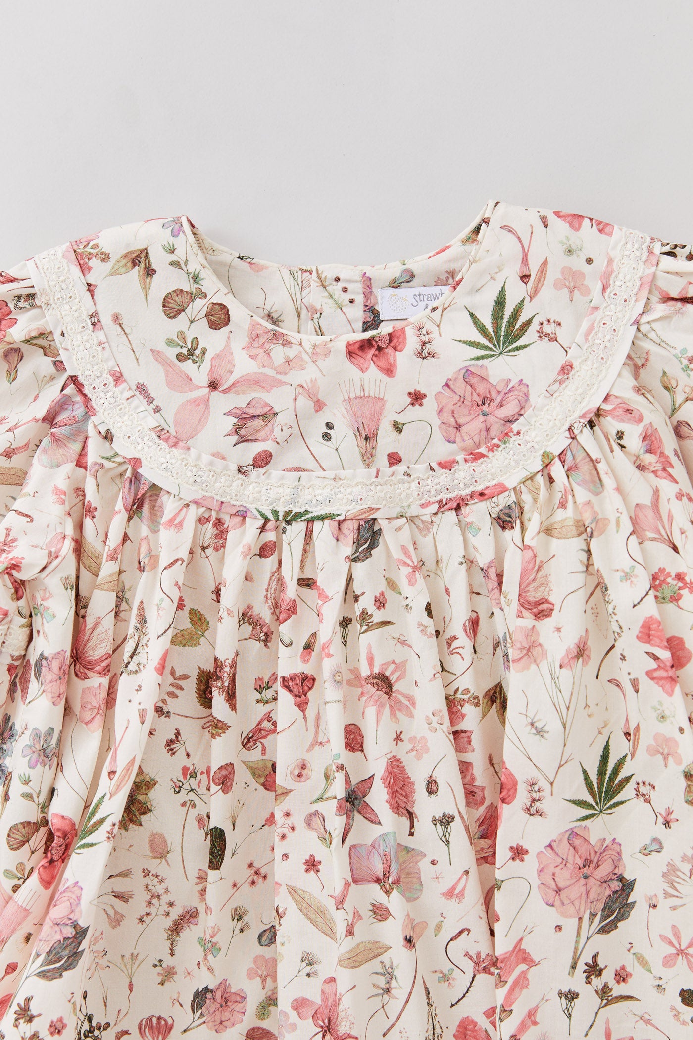 Plumcake Long Sleeve Dress in Marlow Floral Print - Designed by Ingrid Lewis - Strawberries & Cream