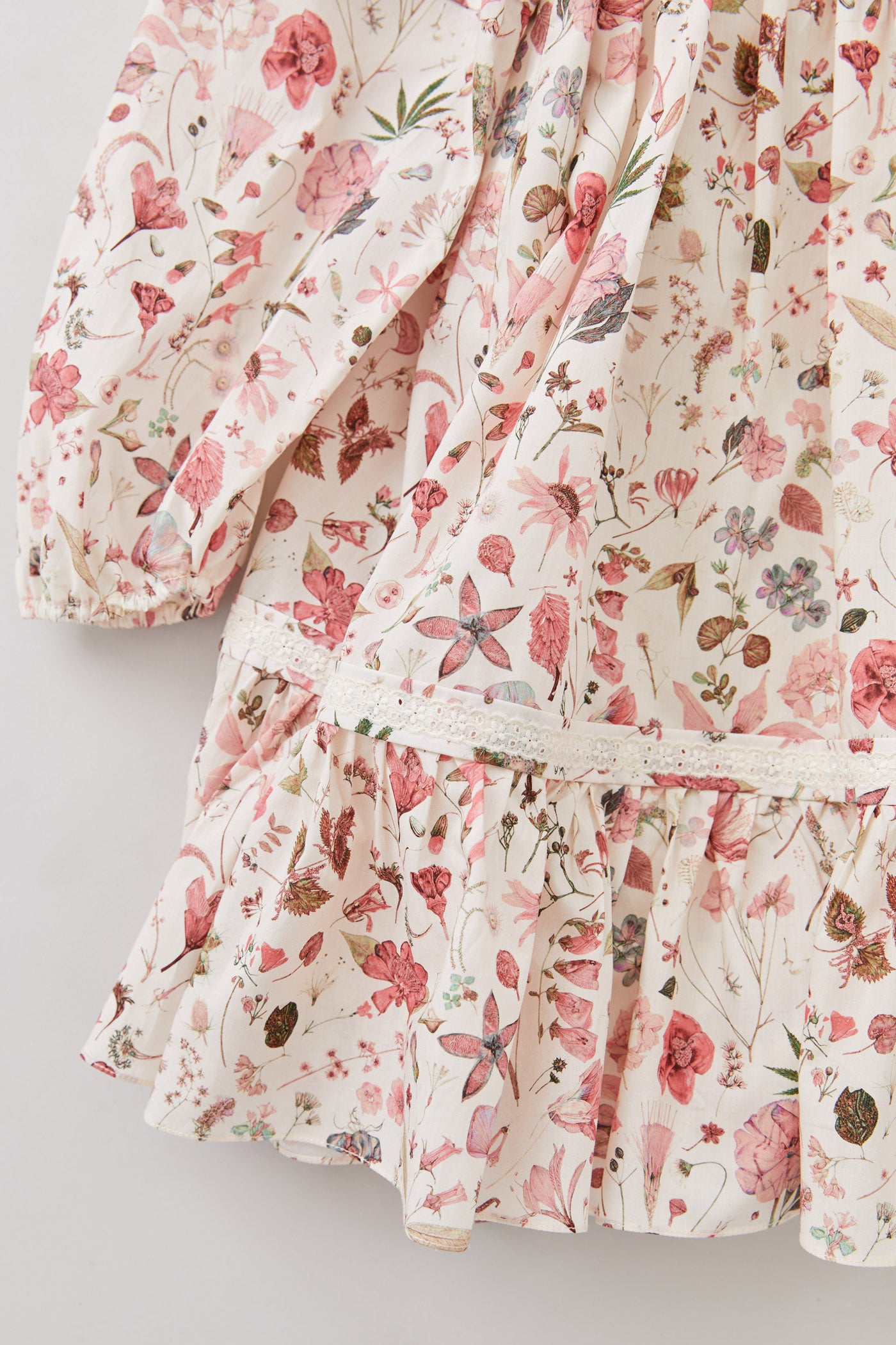 Plumcake Long Sleeve Dress in Marlow Floral Print - Designed by Ingrid Lewis - Strawberries & Cream