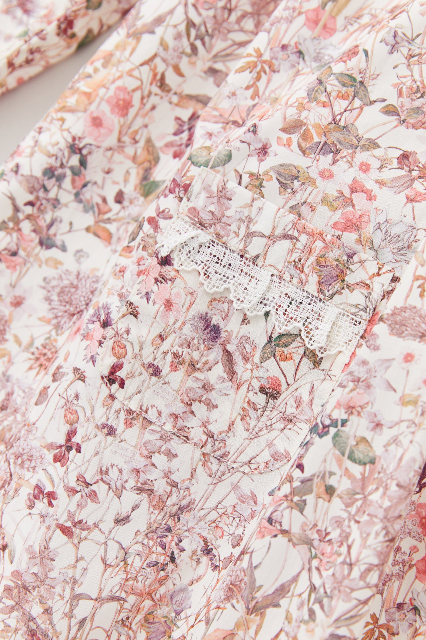 Popcorn Dress Evening Floral Liberty - Designed by Ingrid Lewis - Strawberries & Cream