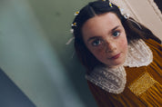Popcorn Dress in Mustard Velvet - Designed by Ingrid Lewis - Strawberries & Cream