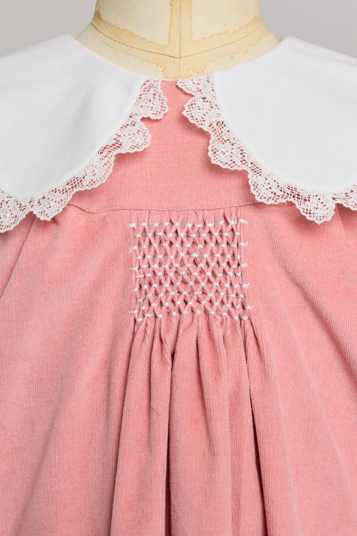 Popcorn Dress in Pink Corduroy - Designed by Ingrid Lewis - Strawberries & Cream