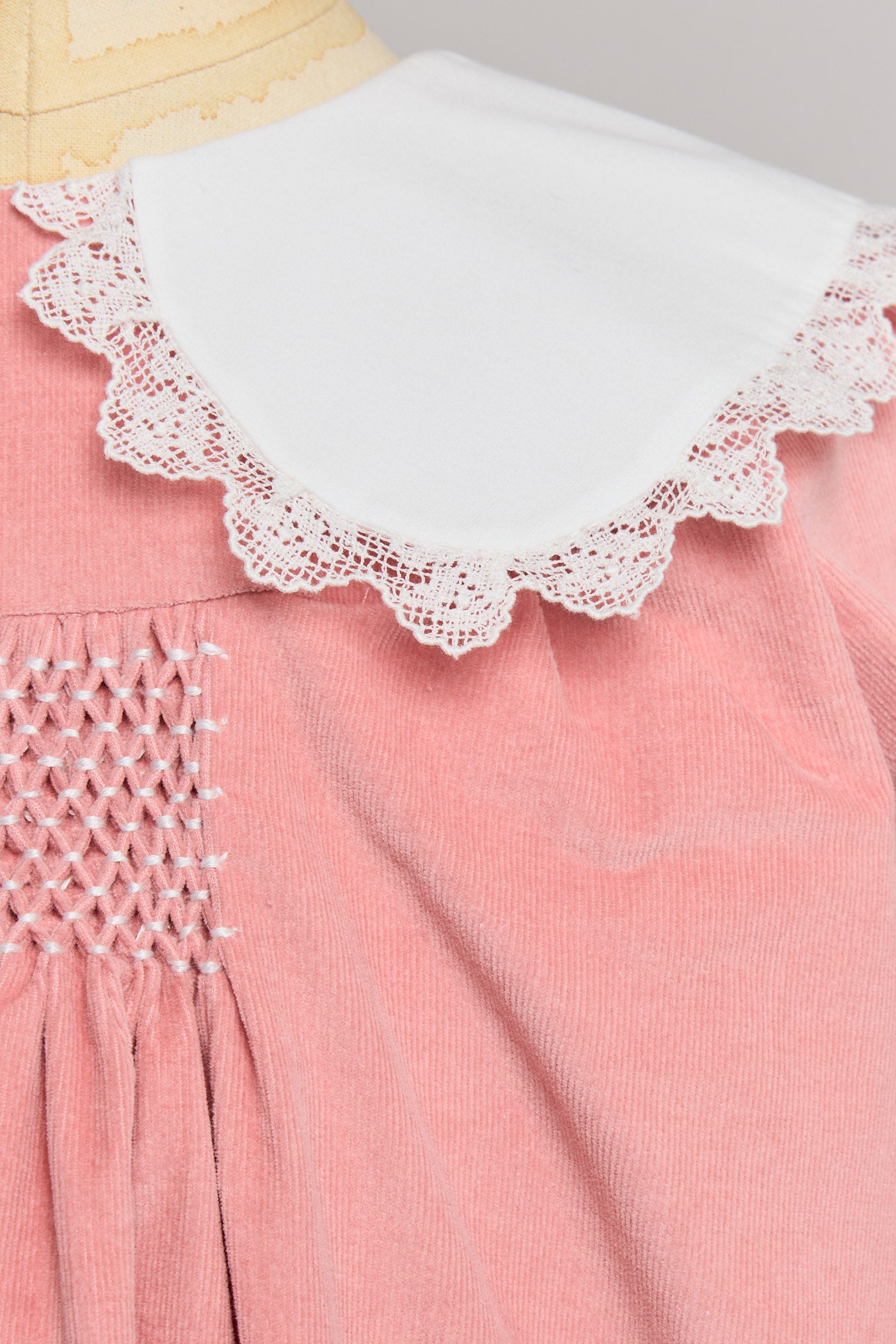 Popcorn Dress in Pink Corduroy - Designed by Ingrid Lewis - Strawberries & Cream