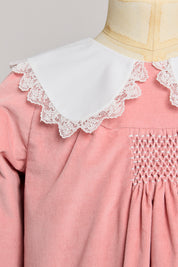 Popcorn Dress in Pink Corduroy - Designed by Ingrid Lewis - Strawberries & Cream
