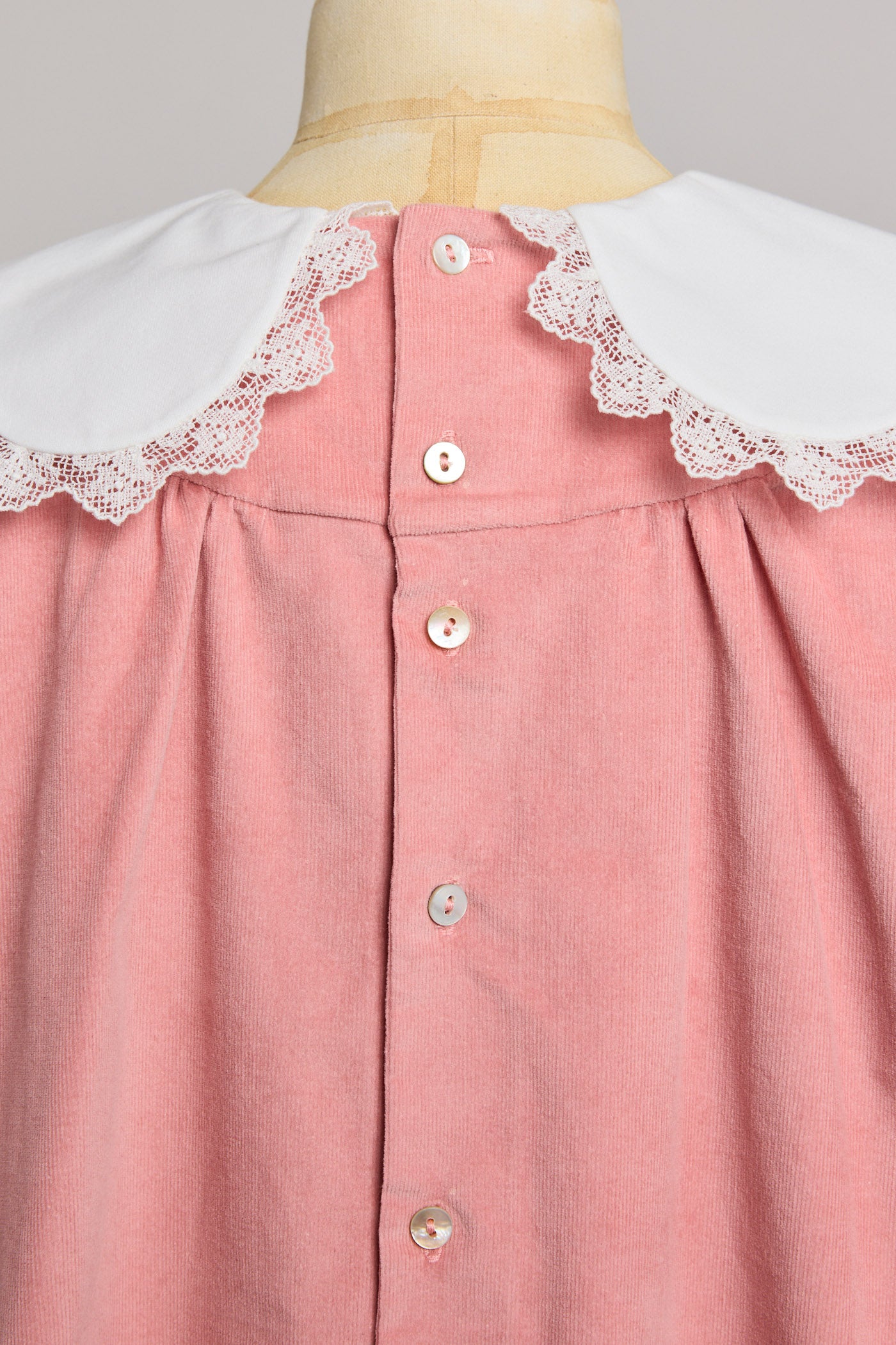 Popcorn Dress in Pink Corduroy - Designed by Ingrid Lewis - Strawberries & Cream