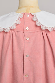 Popcorn Dress in Pink Corduroy - Designed by Ingrid Lewis - Strawberries & Cream