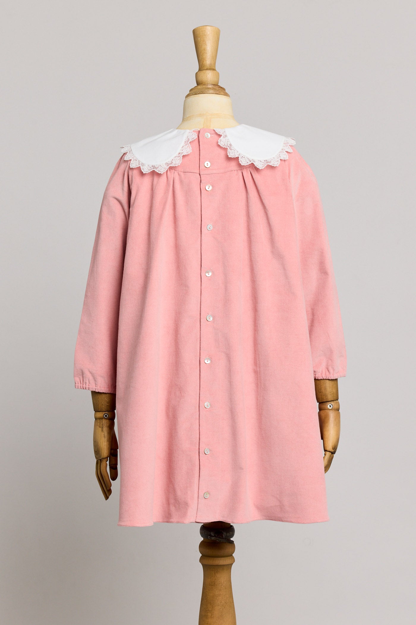 Popcorn Dress in Pink Corduroy - Designed by Ingrid Lewis - Strawberries & Cream