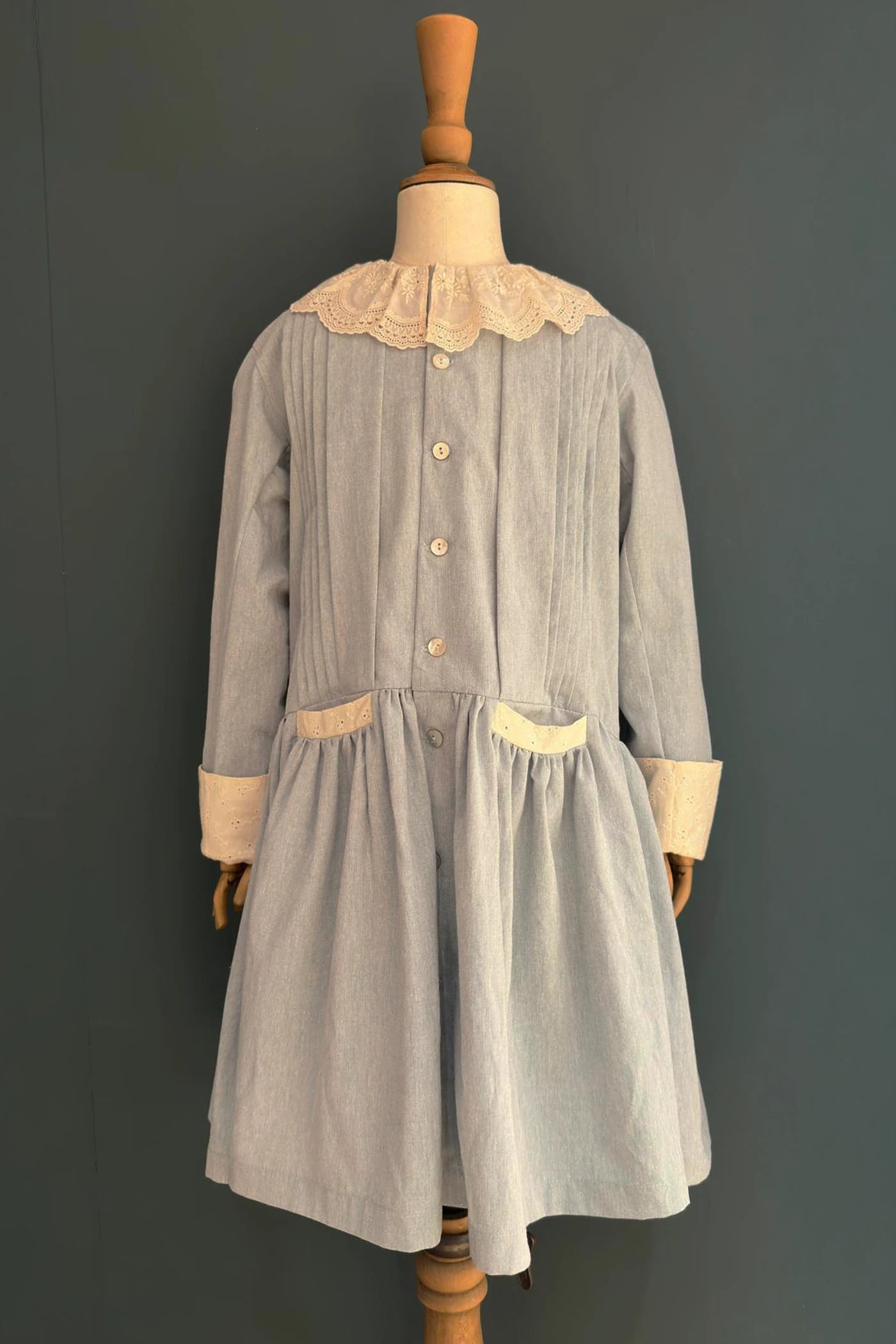 Pretzel Dress in Glacier Mist - Designed by Ingrid Lewis - Strawberries and Cream