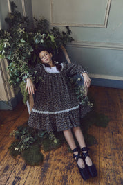 Pumpkin Dress in Winter Blossom - Designed by Ingrid Lewis - Strawberries & Cream