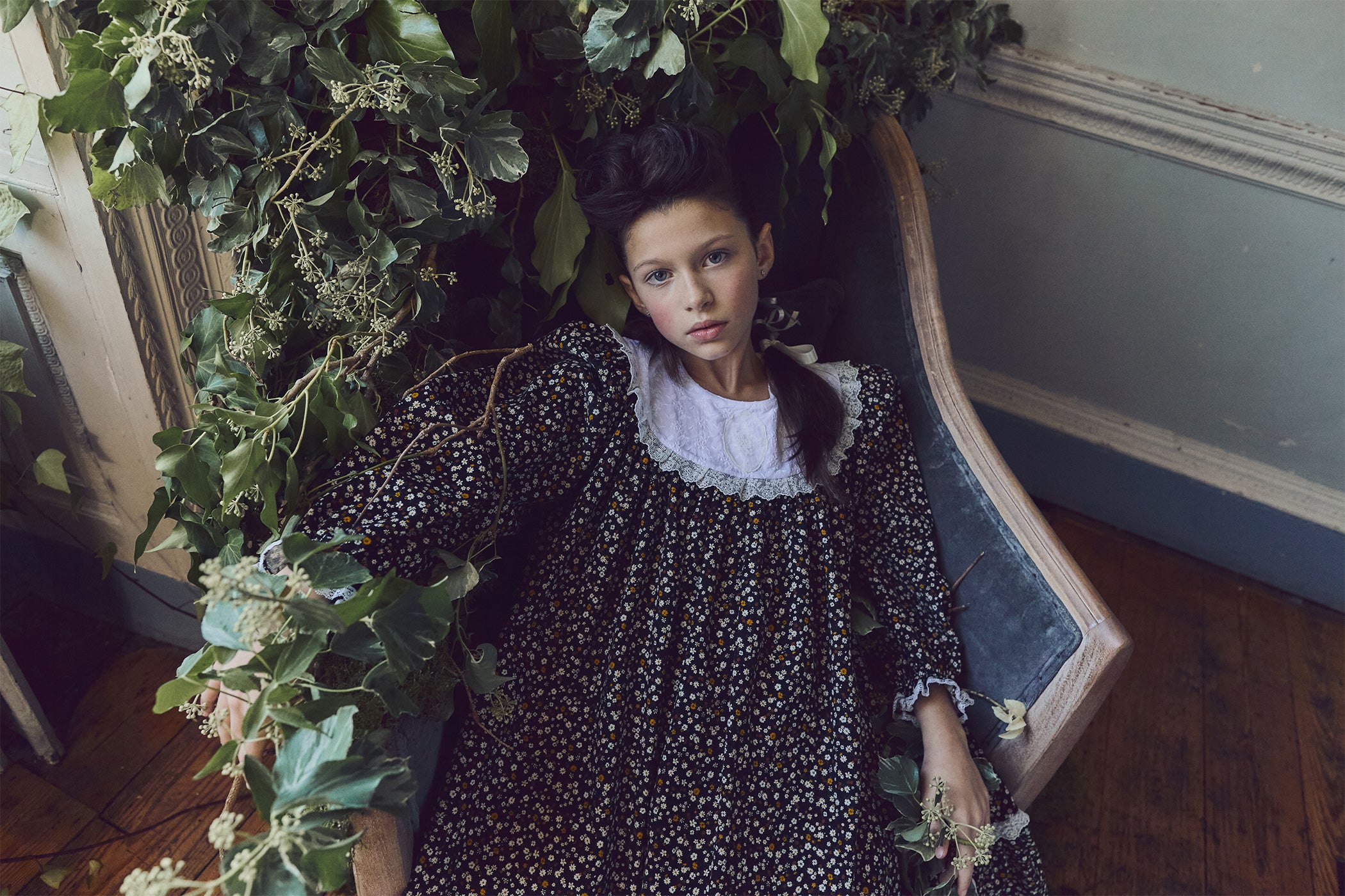 Pumpkin Dress in Winter Blossom - Designed by Ingrid Lewis - Strawberries & Cream