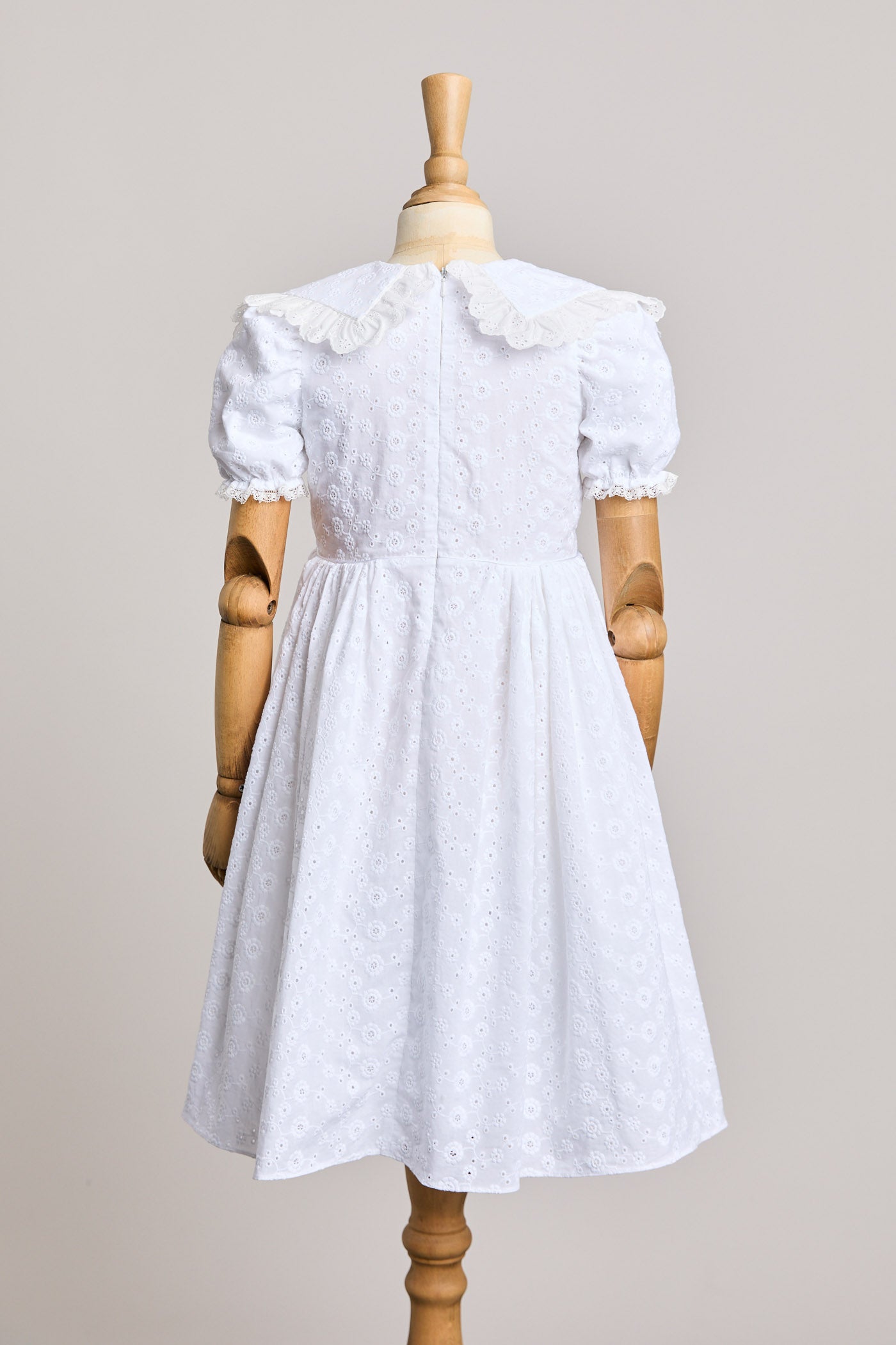 Queen Dress in White Broderie Anglaise - Designed by Ingrid Lewis - Strawberries & Cream