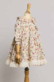 Raspberry Dress in Osaka Flower - Designed by Ingrid Lewis - Strawberries & Cream