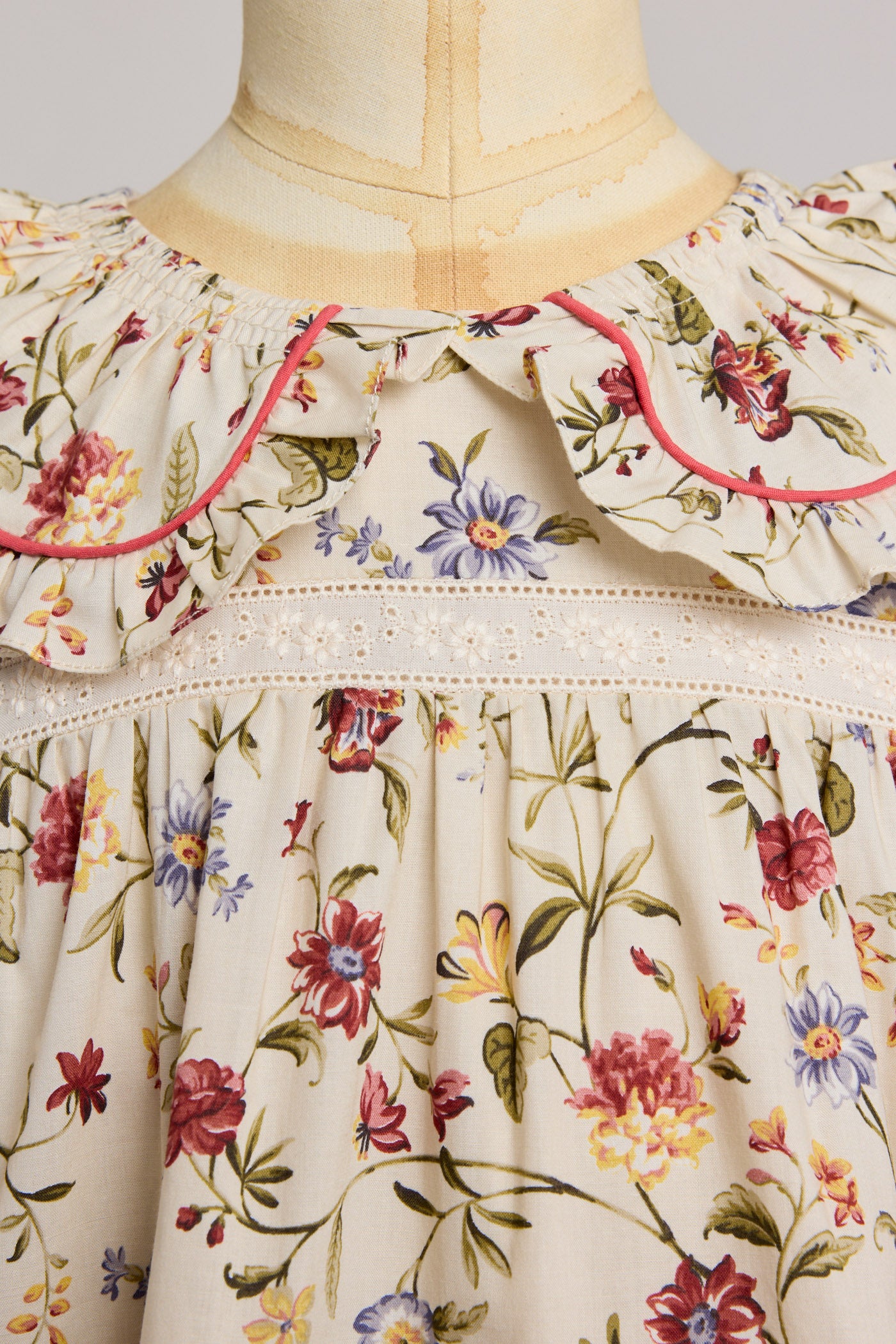 Raspberry Dress in Osaka Flower - Designed by Ingrid Lewis - Strawberries & Cream