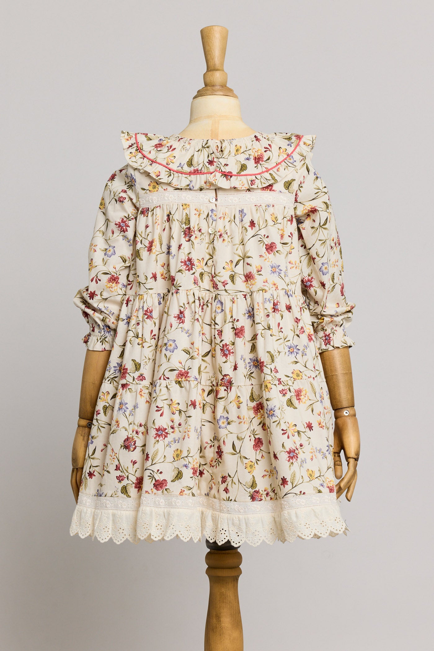 Raspberry Dress in Osaka Flower - Designed by Ingrid Lewis - Strawberries & Cream