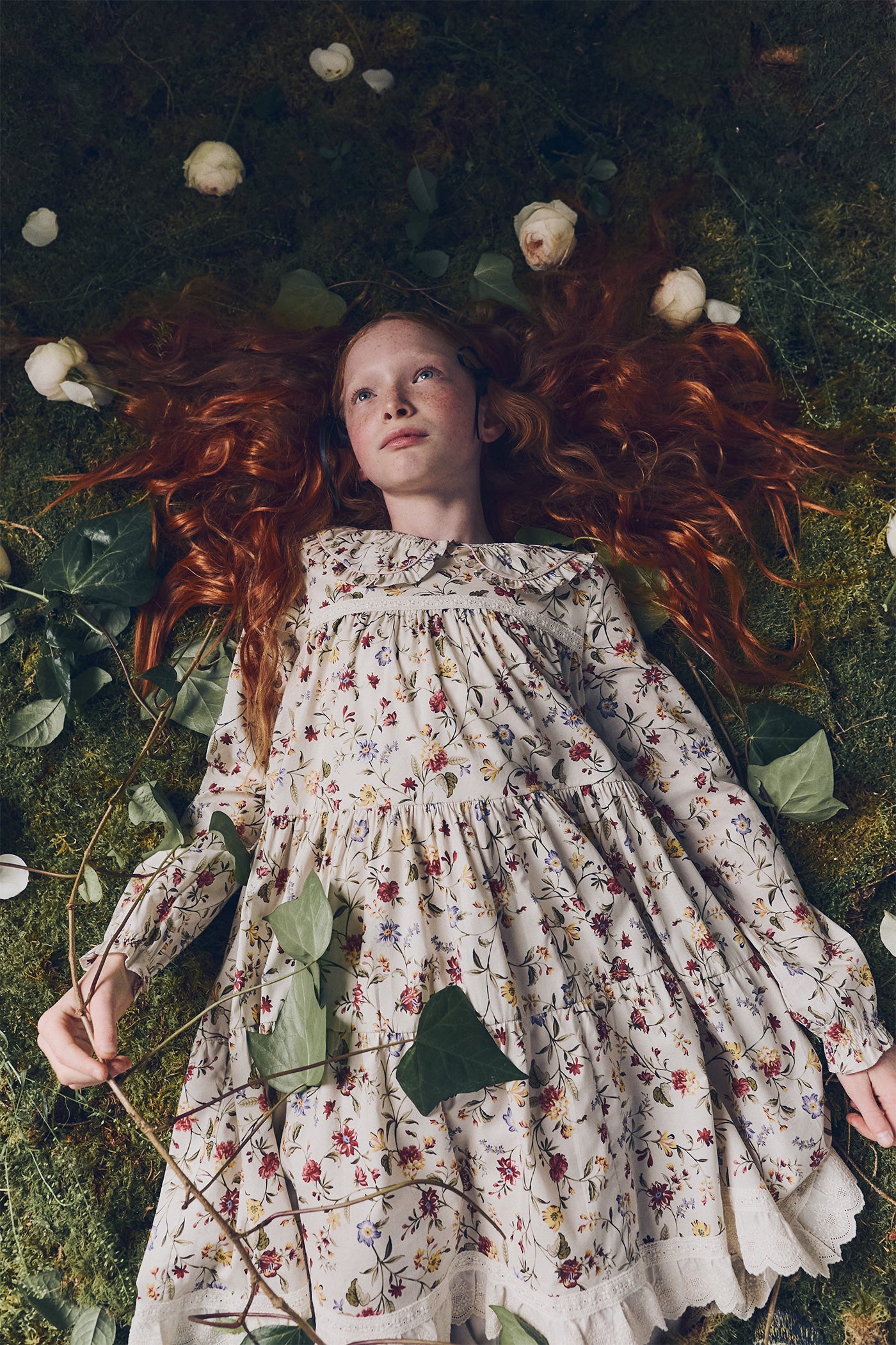 Raspberry Dress in Osaka Flower - Designed by Ingrid Lewis - Strawberries & Cream