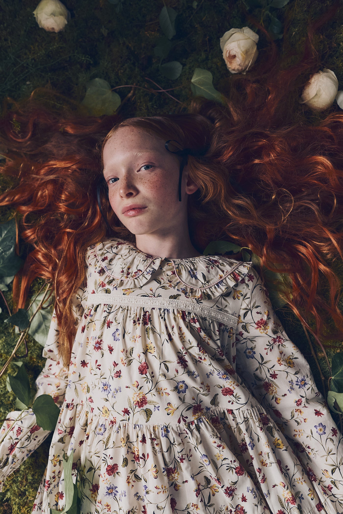 Raspberry Dress in Osaka Flower - Designed by Ingrid Lewis - Strawberries & Cream