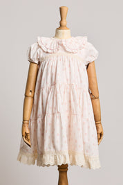 Raspberry Dress Short Sleeve - Pink Daisies - Designed by Ingrid Lewis - Strawberries & Cream