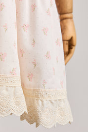 Raspberry Dress Short Sleeve - Pink Daisies - Designed by Ingrid Lewis - Strawberries & Cream