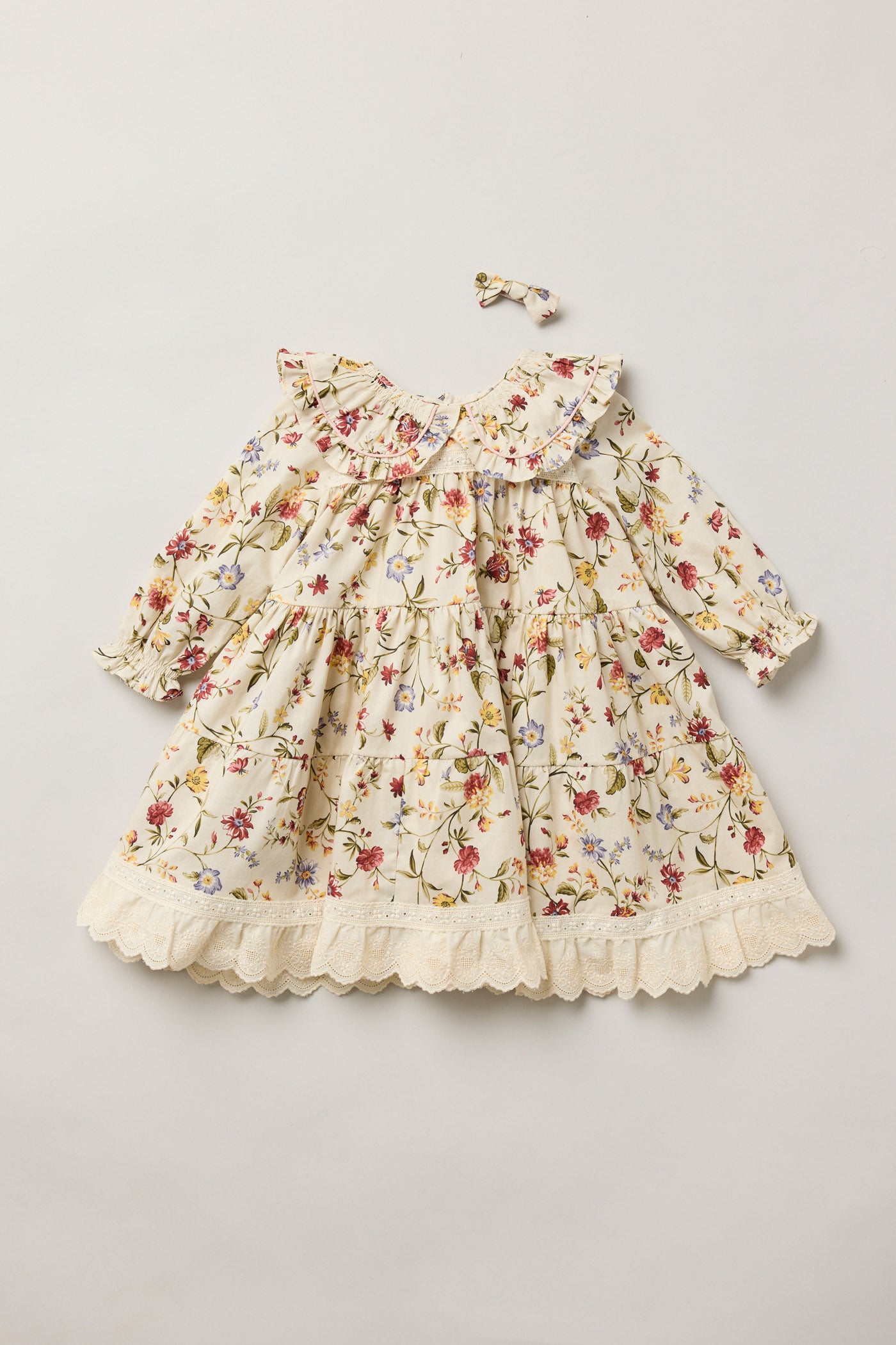 Baby Raspberry Dress in Osaka Flower - Designed by Ingrid Lewis - Strawberries & Cream