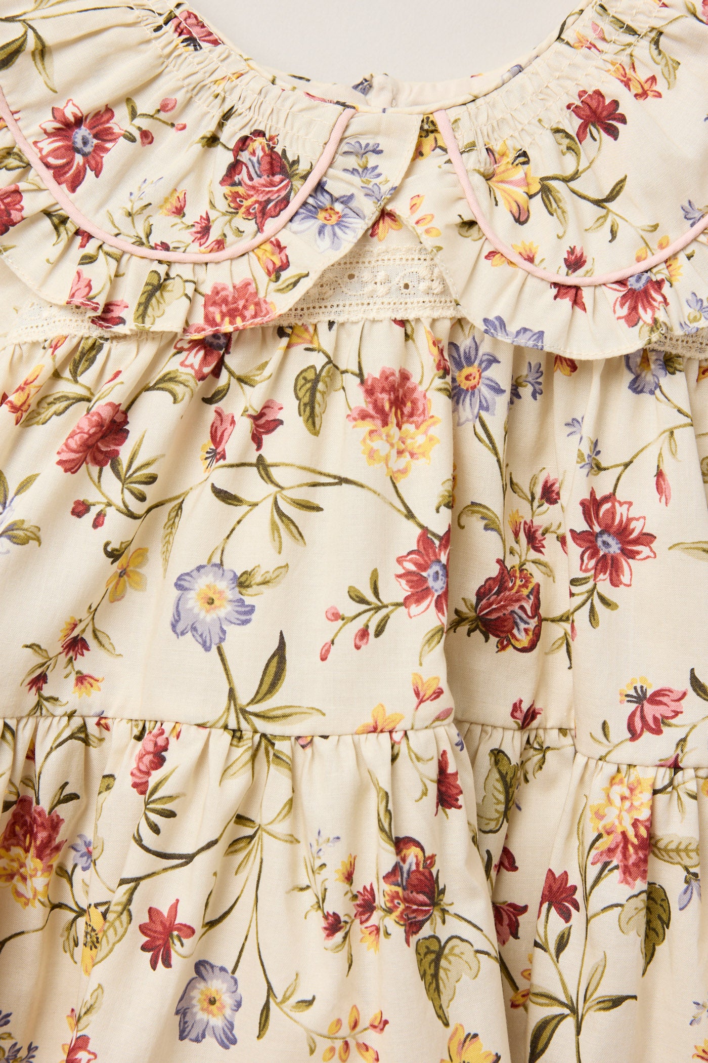 Baby Raspberry Dress in Osaka Flower - Designed by Ingrid Lewis - Strawberries & Cream