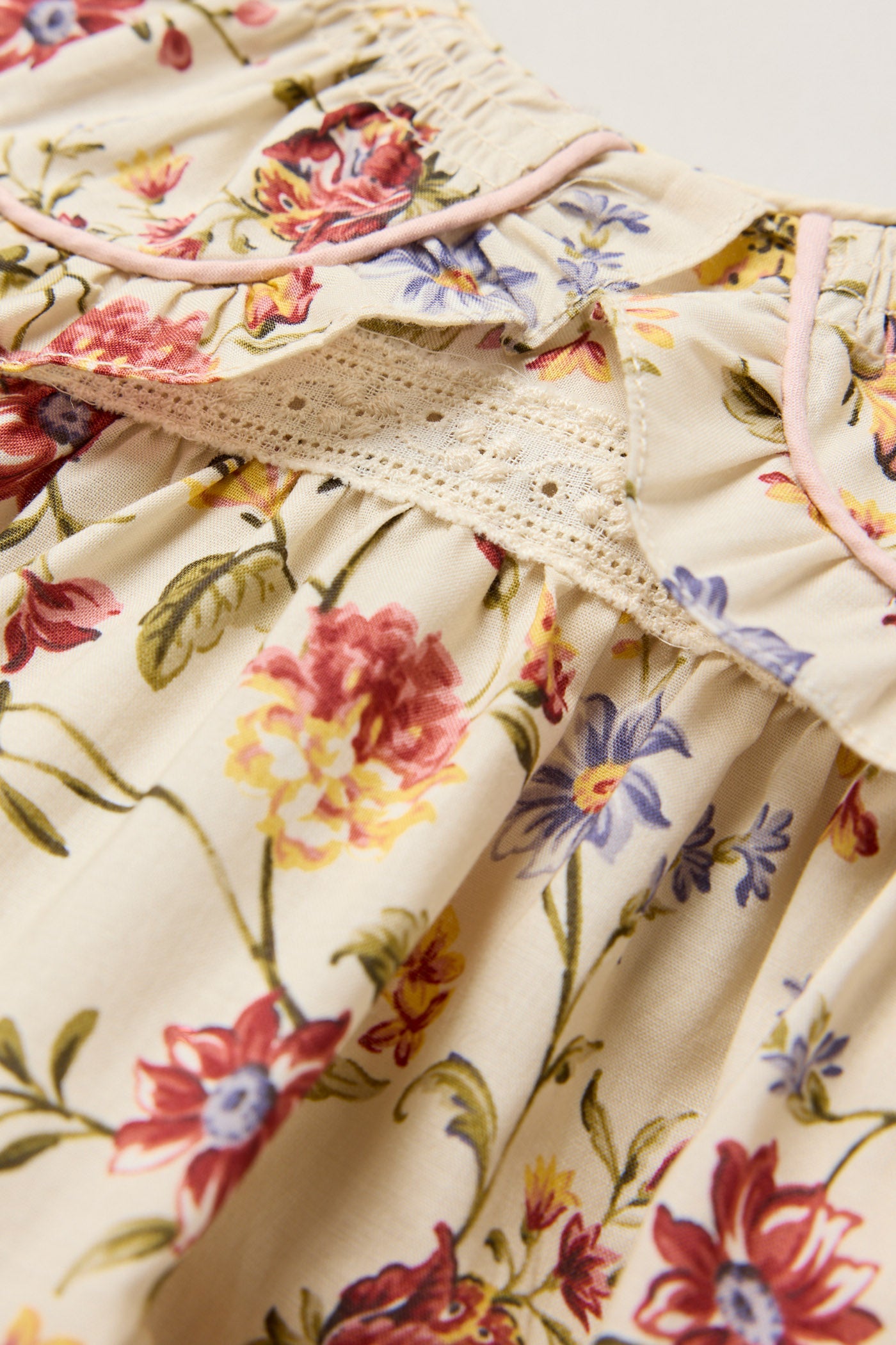 Baby Raspberry Dress in Osaka Flower - Designed by Ingrid Lewis - Strawberries & Cream