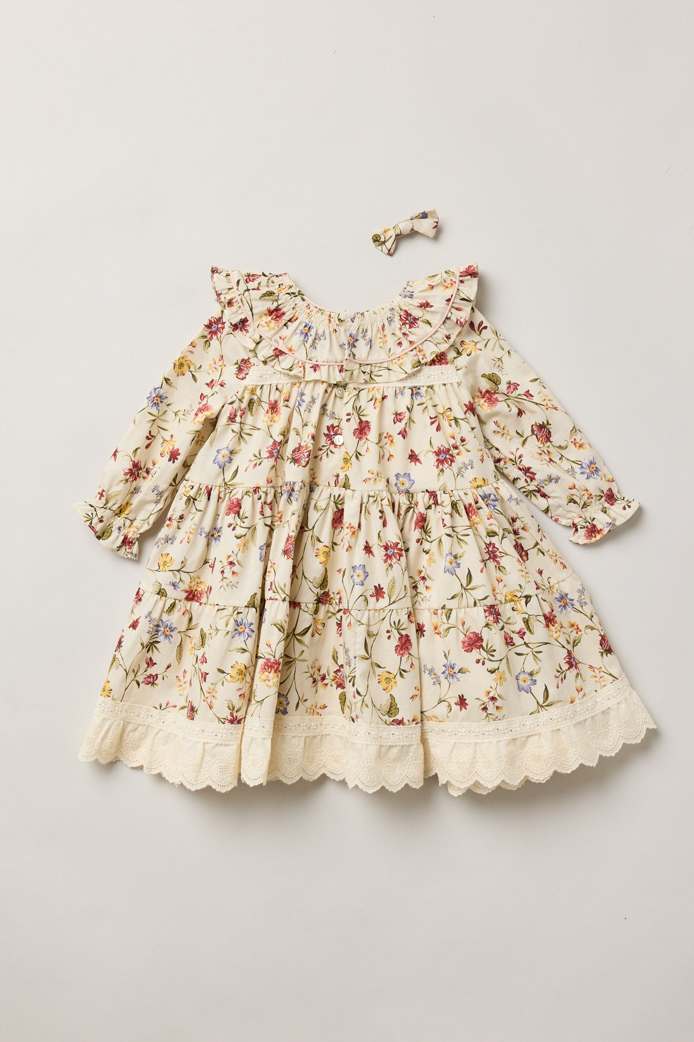 Baby Raspberry Dress in Osaka Flower - Designed by Ingrid Lewis - Strawberries & Cream