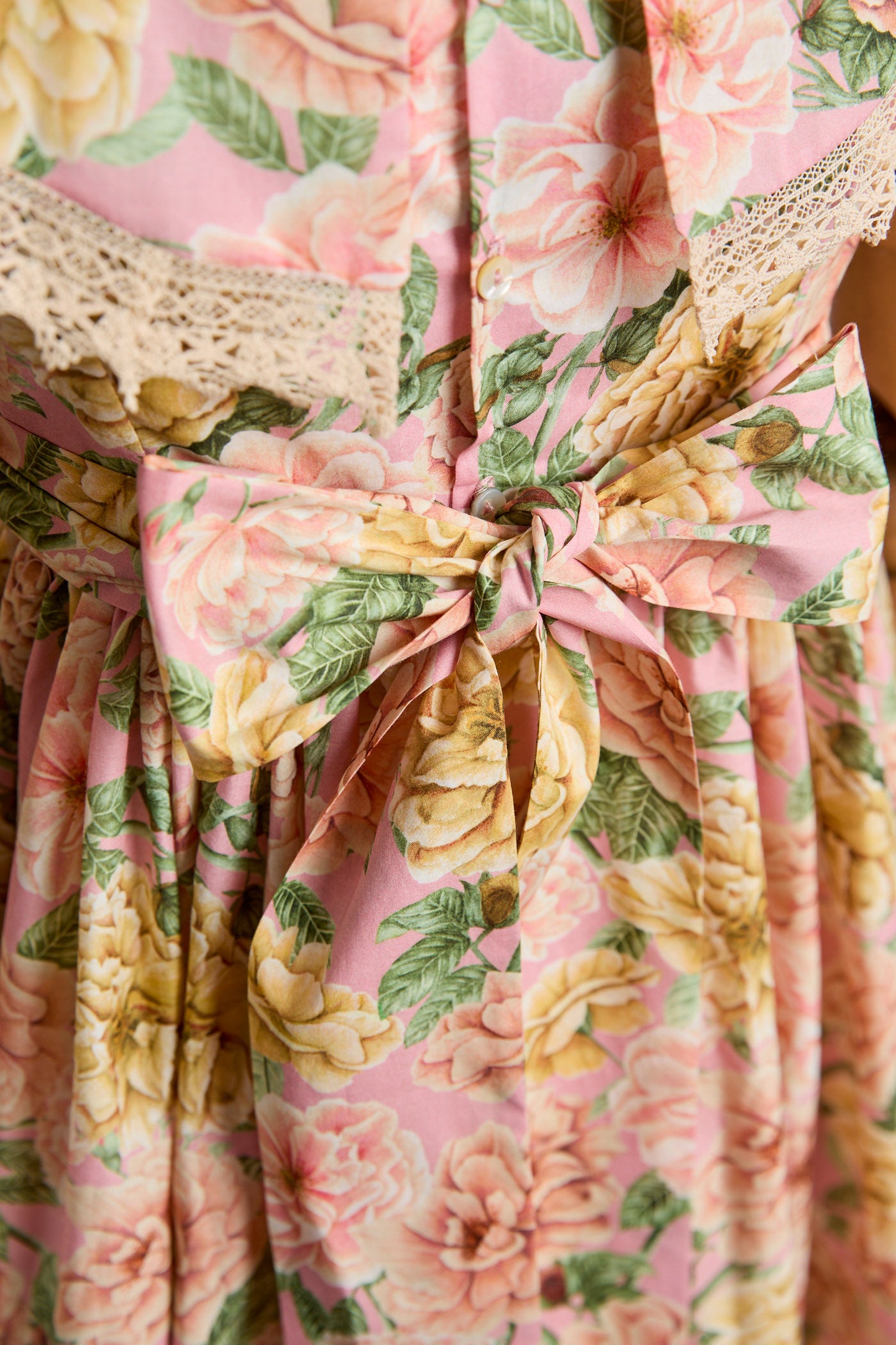 Royal Dress in Liberty English Rose - Designed by Ingrid Lewis - Strawberries & Cream