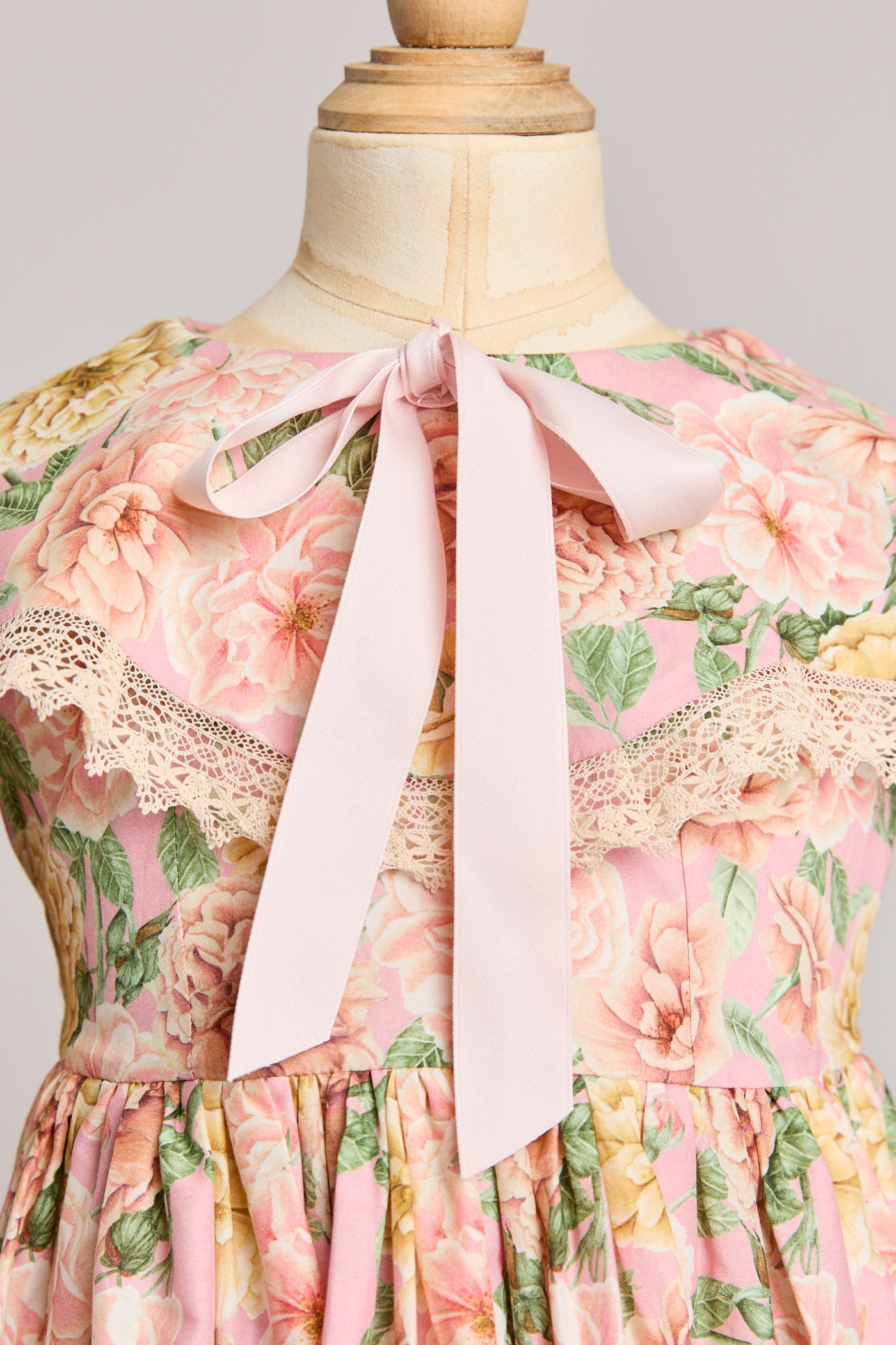 Royal Dress in Liberty English Rose - Designed by Ingrid Lewis - Strawberries & Cream