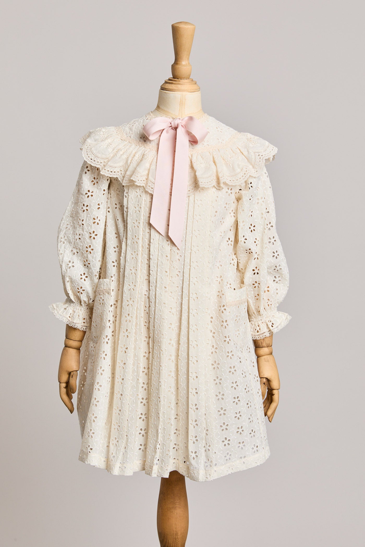 Salt Dress in Cream Broderie - Designed by Ingrid Lewis - Strawberries & Cream