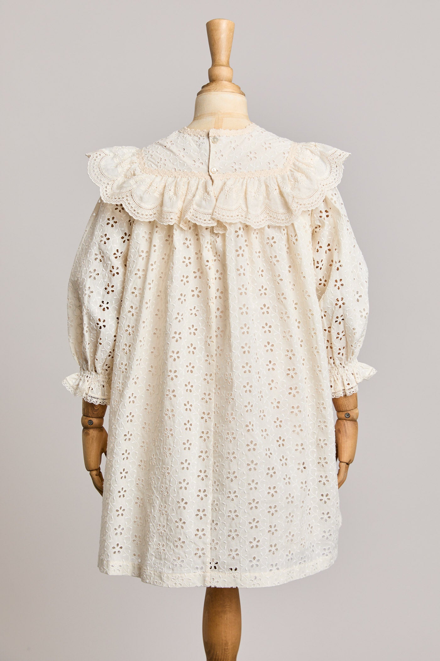 Salt Dress in Cream Broderie - Designed by Ingrid Lewis - Strawberries & Cream