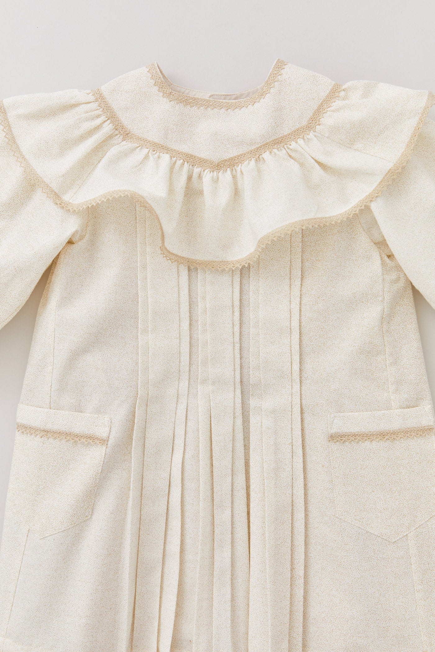 Salt Dress in Cream Gold Glitter - Designed by Ingrid Lewis - Strawberries & Cream