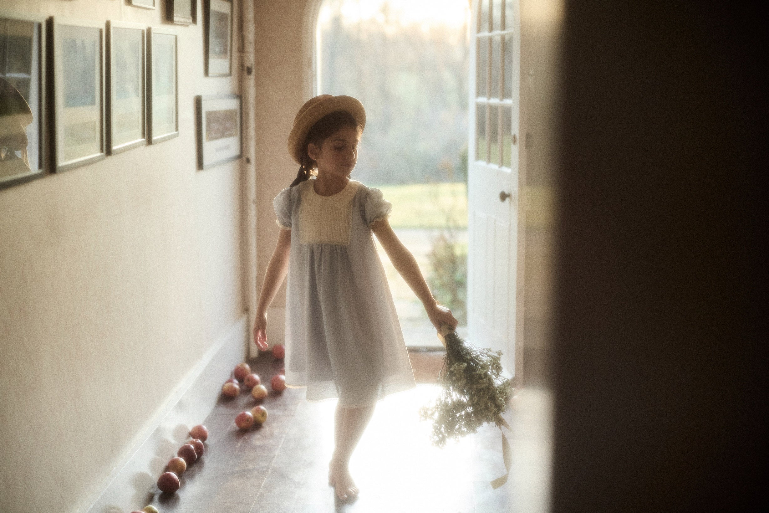 Seaside Pleated Dress - Designed by Ingrid Lewis - Strawberries & Cream