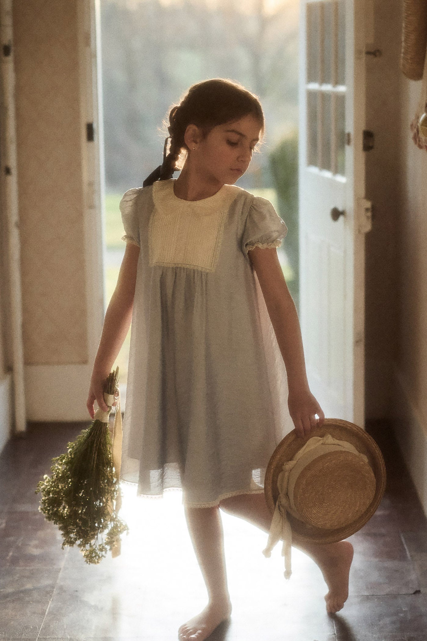 Seaside Pleated Dress - Designed by Ingrid Lewis - Strawberries & Cream