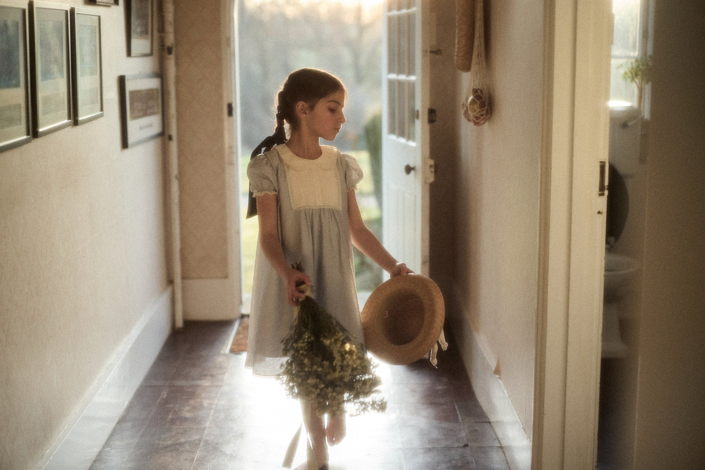 Seaside Pleated Dress - Designed by Ingrid Lewis - Strawberries & Cream