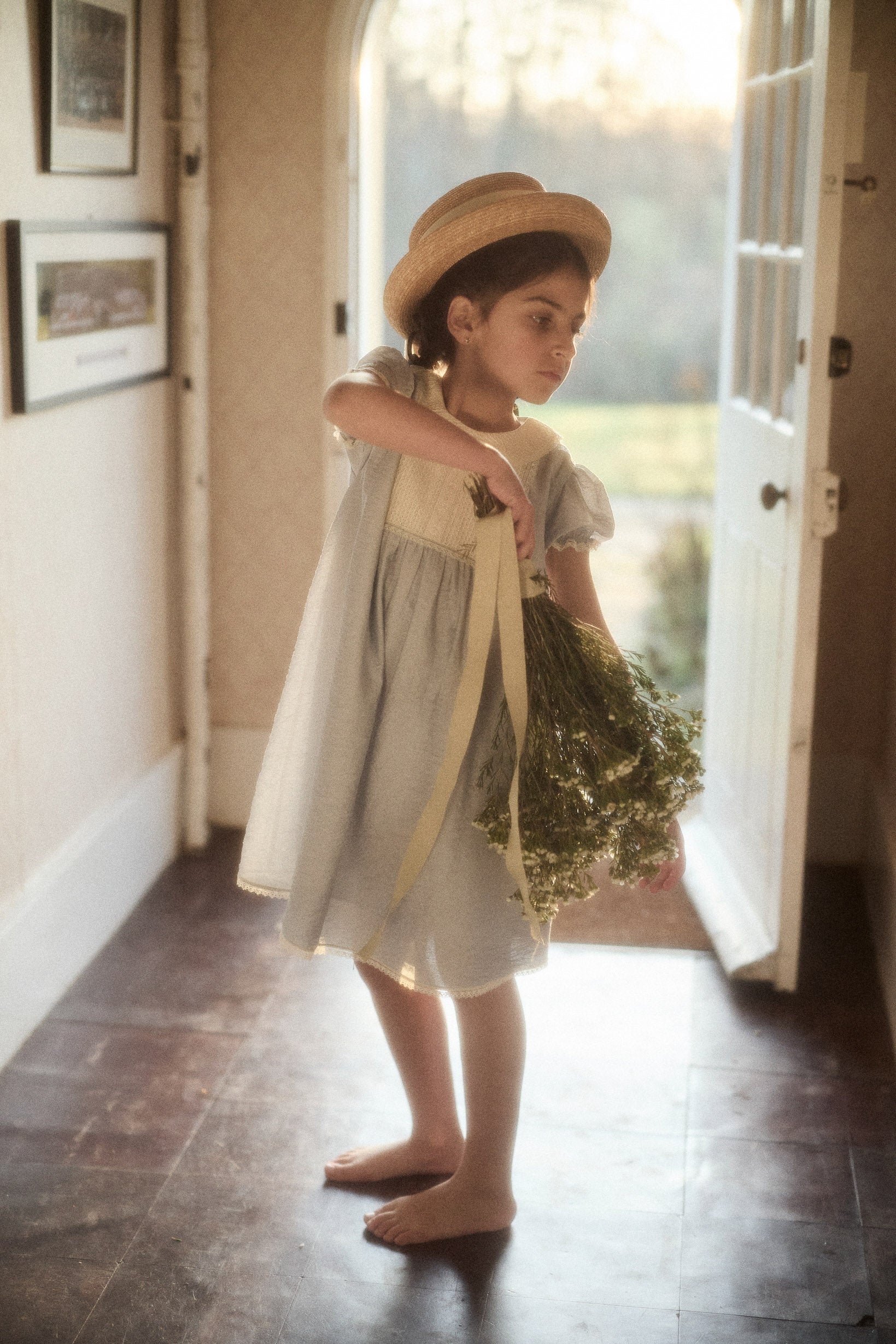 Seaside Pleated Dress - Designed by Ingrid Lewis - Strawberries & Cream