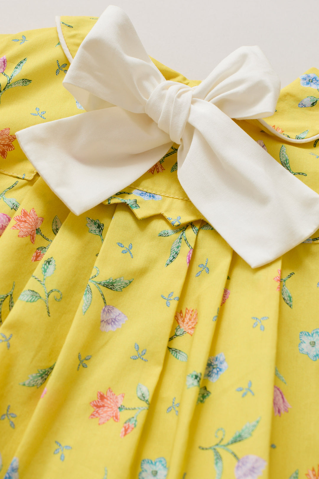Baby Zigzag Dress  Yellow Bouquet Liberty