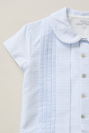 Pretzel Dress in Sky  Blue Stripe
