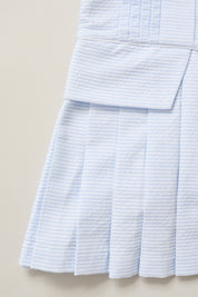 Pretzel Dress in Sky  Blue Stripe
