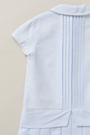 Pretzel Dress in Sky  Blue Stripe