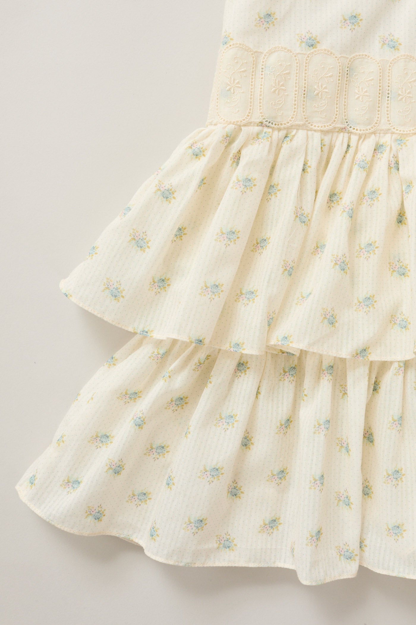 Pastry Dress  Blue Spring Flowers