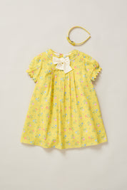 ZigZag Dress in Yellow Flowers Bouquet