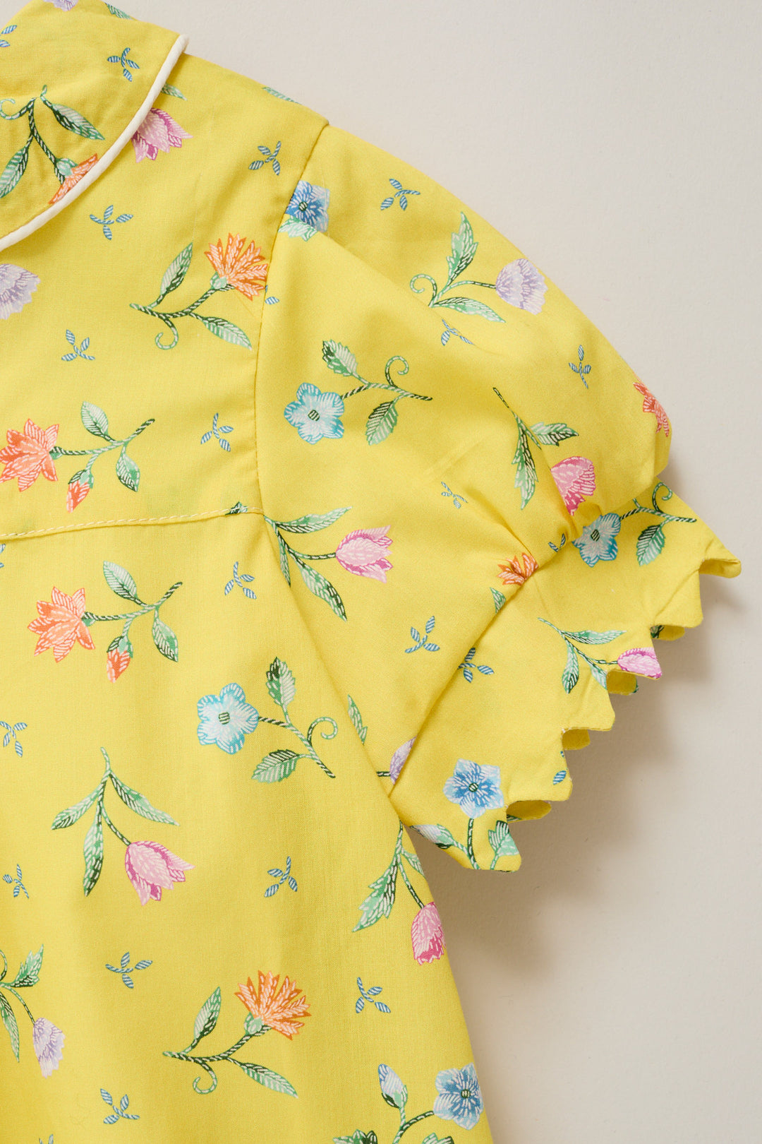 ZigZag Dress in Yellow Flowers Bouquet